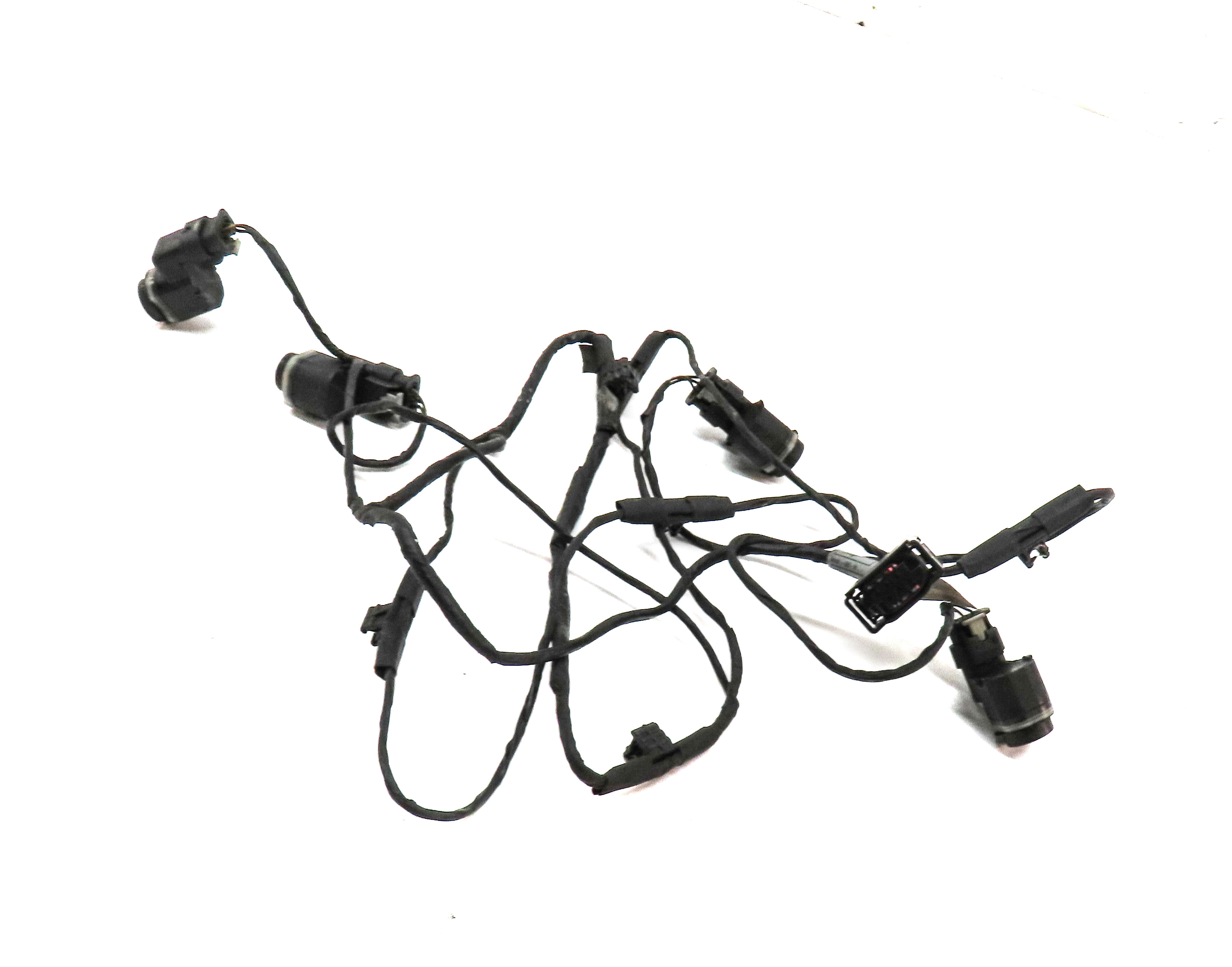 2010 BMW X5 (E70) REAR PARK ASSIST PDC SENSOR SET4 (BLACK) w/ WIRE HARNESS — exact item pictured